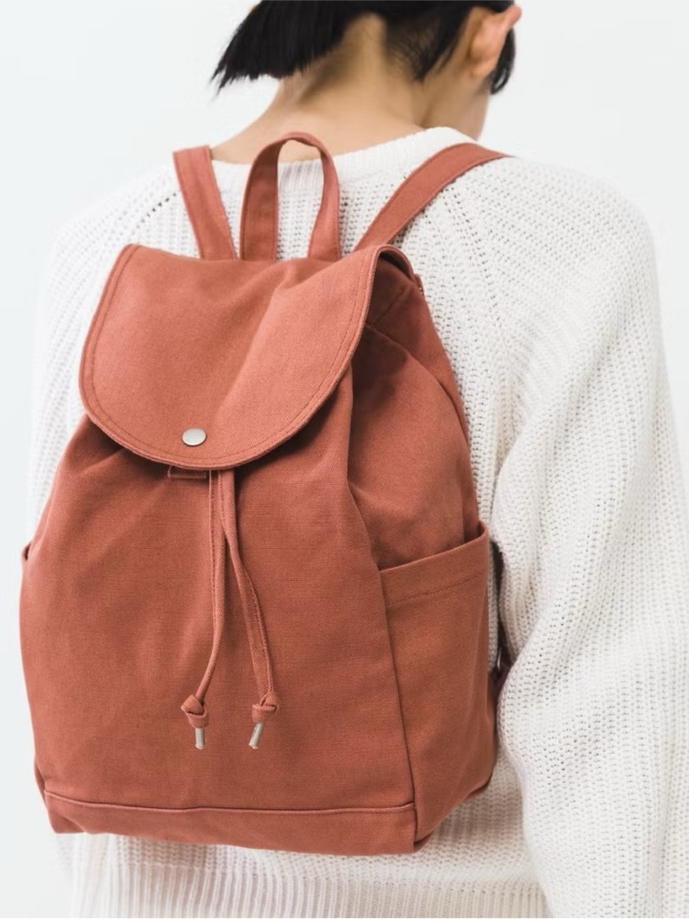 BAGGU Baggu's classic Drawstring Backpack in Sienna